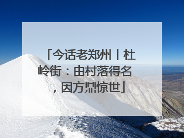 今话老郑州丨杜岭街：由村落得名，因方鼎惊世
