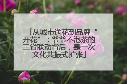 从城市送花到品牌“开花”：爷爷不泡茶的三省联动背后，是一次文化共振式扩张
