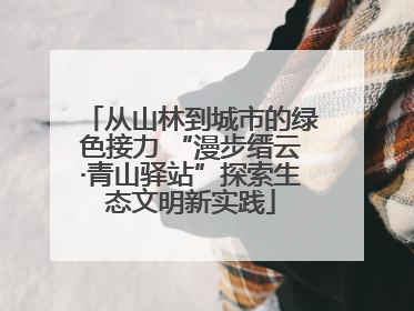 从山林到城市的绿色接力 “漫步缙云·青山驿站”探索生态文明新实践