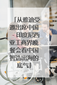 从雅迪受邀出席中国－印度尼西亚工商界晚餐会看中国智造出海的底气