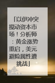 以伊冲突搅动资本市场！分析师：黄金涨势重启，美元避险属性遭挑战