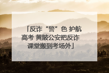 反诈“警”色 护航高考 黄陂公安把反诈课堂搬到考场外