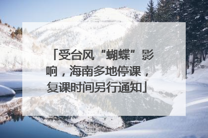 受台风“蝴蝶”影响，海南多地停课，复课时间另行通知