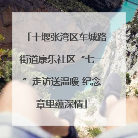 十堰张湾区车城路街道康乐社区“七一”走访送温暖 纪念章里蕴深情