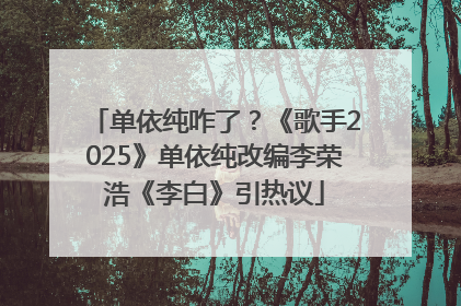 单依纯咋了？《歌手2025》单依纯改编李荣浩《李白》引热议