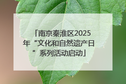 南京秦淮区2025年“文化和自然遗产日”系列活动启动