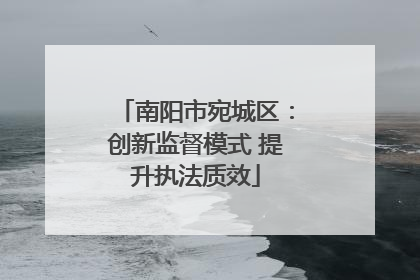 南阳市宛城区：创新监督模式 提升执法质效