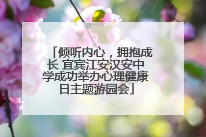 倾听内心，拥抱成长 宜宾江安汉安中学成功举办心理健康日主题游园会