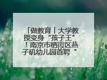 做教育︱大学教授变身“孩子王”！南京市栖霞区燕子矶幼儿园首聘“科学副园长”点燃萌娃科学梦