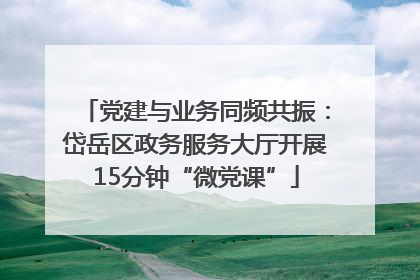 党建与业务同频共振：岱岳区政务服务大厅开展15分钟“微党课”