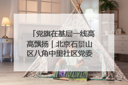 党旗在基层一线高高飘扬｜北京石景山区八角中里社区党委：用脚步丈量民生