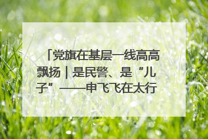 党旗在基层一线高高飘扬｜是民警、是“儿子”——申飞飞在太行山中的一线坚守