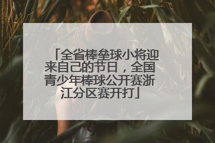 全省棒垒球小将迎来自己的节日，全国青少年棒球公开赛浙江分区赛开打