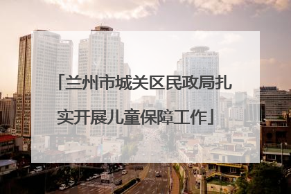 兰州市城关区民政局扎实开展儿童保障工作
