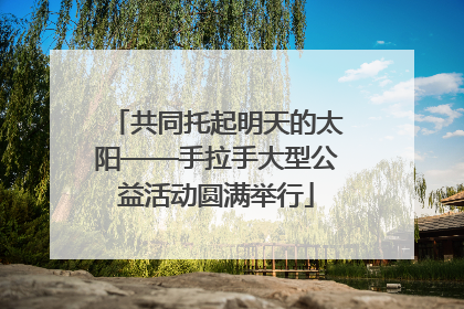 共同托起明天的太阳——手拉手大型公益活动圆满举行