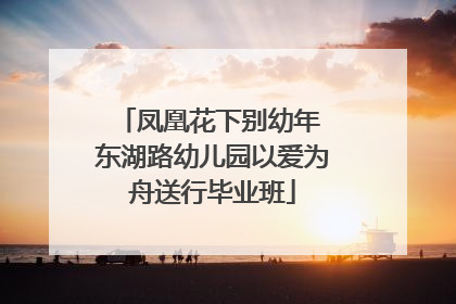 凤凰花下别幼年 东湖路幼儿园以爱为舟送行毕业班