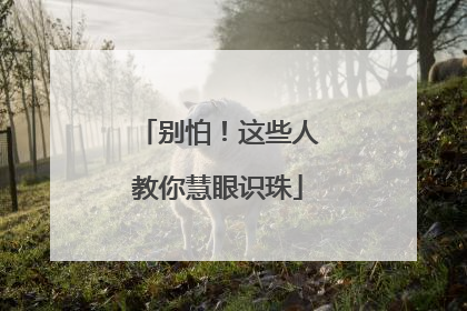 别怕！这些人教你慧眼识珠