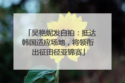 吴艳妮发自拍：抵达韩国适应场地，将领衔出征田径亚锦赛