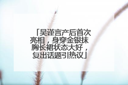 吴谨言产后首次亮相，身穿金银抹胸长裙状态大好，复出话题引热议
