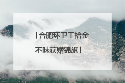合肥环卫工拾金不昧获赠锦旗
