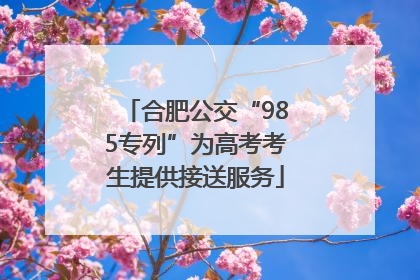 合肥公交“985专列”为高考考生提供接送服务