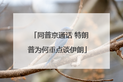 同普京通话 特朗普为何重点谈伊朗