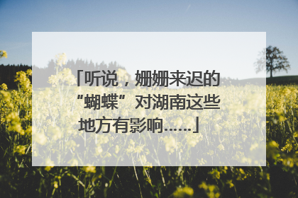 听说，姗姗来迟的“蝴蝶”对湖南这些地方有影响……