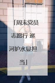 周末党员志愿行 巡河护水显担当