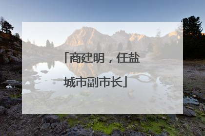 商建明，任盐城市副市长