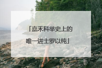 嘉禾科举史上的唯一进士罗以纯