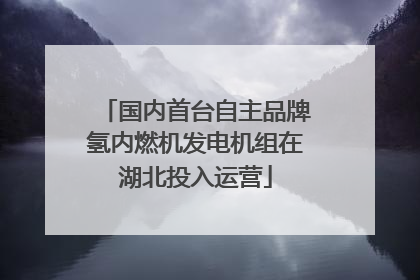 国内首台自主品牌氢内燃机发电机组在湖北投入运营