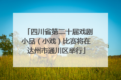 四川省第二十届戏剧小品（小戏）比赛将在达州市通川区举行