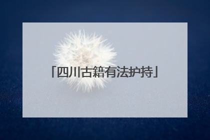 四川古籍有法护持