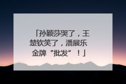 孙颖莎哭了，王楚钦笑了，潘展乐金牌“批发”！