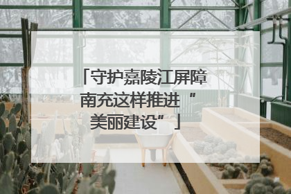 守护嘉陵江屏障 南充这样推进“美丽建设”