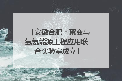安徽合肥：聚变与氢氨能源工程应用联合实验室成立
