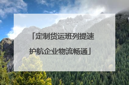 定制货运班列提速 护航企业物流畅通