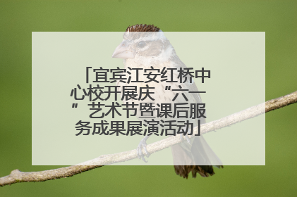 宜宾江安红桥中心校开展庆“六一”艺术节暨课后服务成果展演活动
