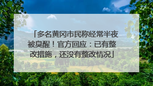 多名黄冈市民称经常半夜被臭醒！官方回应：已有整改措施，还没有整改情况