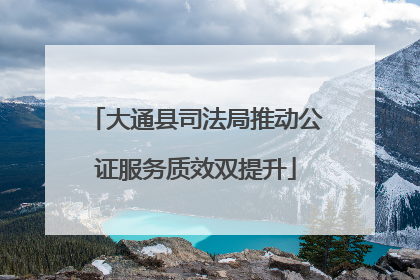 大通县司法局推动公证服务质效双提升