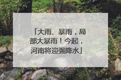 大雨、暴雨，局部大暴雨！今起，河南将迎强降水