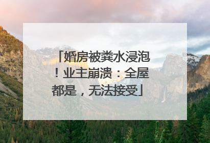 婚房被粪水浸泡！业主崩溃：全屋都是，无法接受