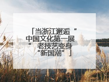 当浙江邂逅“中国文化第一展” 老技艺变身“新国潮”