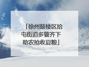 徐州鼓楼区拾屯街道多管齐下助农抢收夏粮