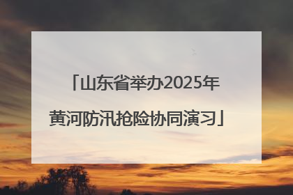 山东省举办2025年黄河防汛抢险协同演习