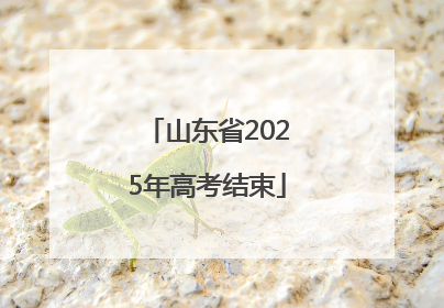 山东省2025年高考结束