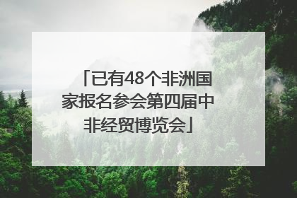 已有48个非洲国家报名参会第四届中非经贸博览会