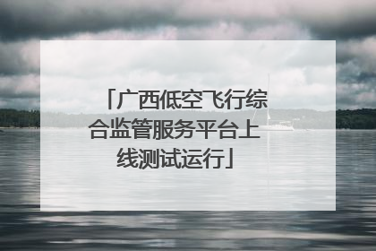 广西低空飞行综合监管服务平台上线测试运行