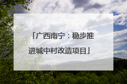 广西南宁：稳步推进城中村改造项目