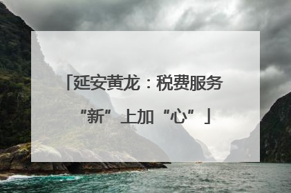 延安黄龙：税费服务“新”上加“心”